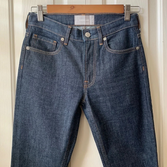 Everlane The Mid-rise Skinny denim Jeans Ankle crop size 25 in Dark Indigo - Picture 4 of 16